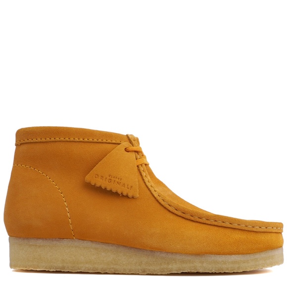 burnt yellow wallabees